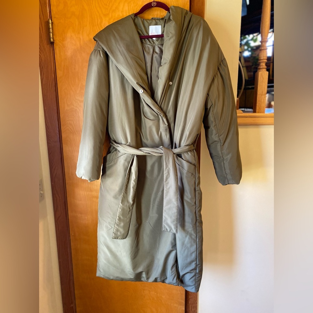 Green long coat from Dillard’s